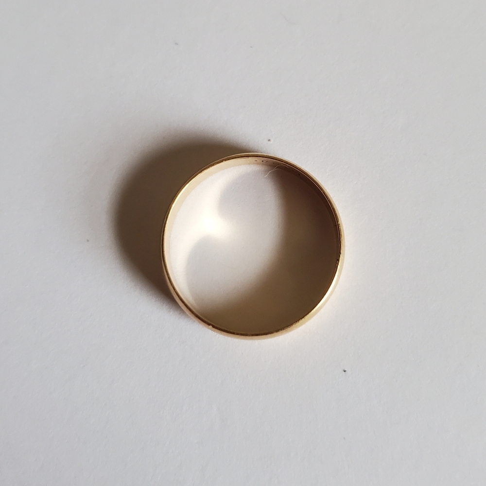 14K Gold Wedding Band Ring 4mm Width Size 7 - Picture 2 of 3
